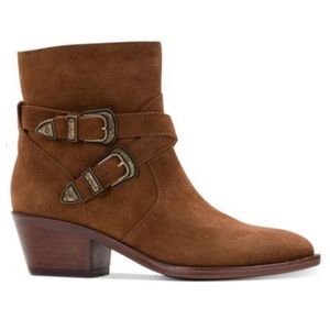 Patricia Nash Brown Suede Western Style Bootie